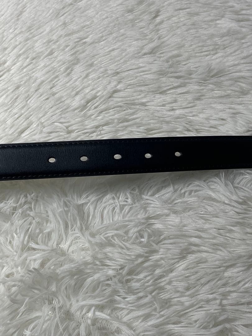 サルヴァトーレフェラガモ ダブルガンチーニ 本革　レザーベルト 黒 シルバー金具