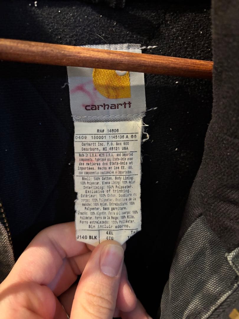 00s carhartt カーハート J140 黒 ダック アクティブジャケット