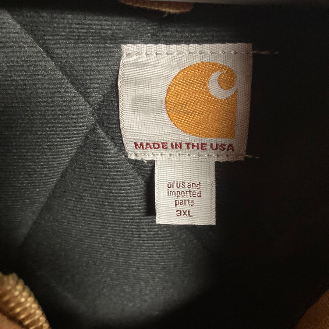 Carhartt ブラウン フルジップ フーディ 3XL