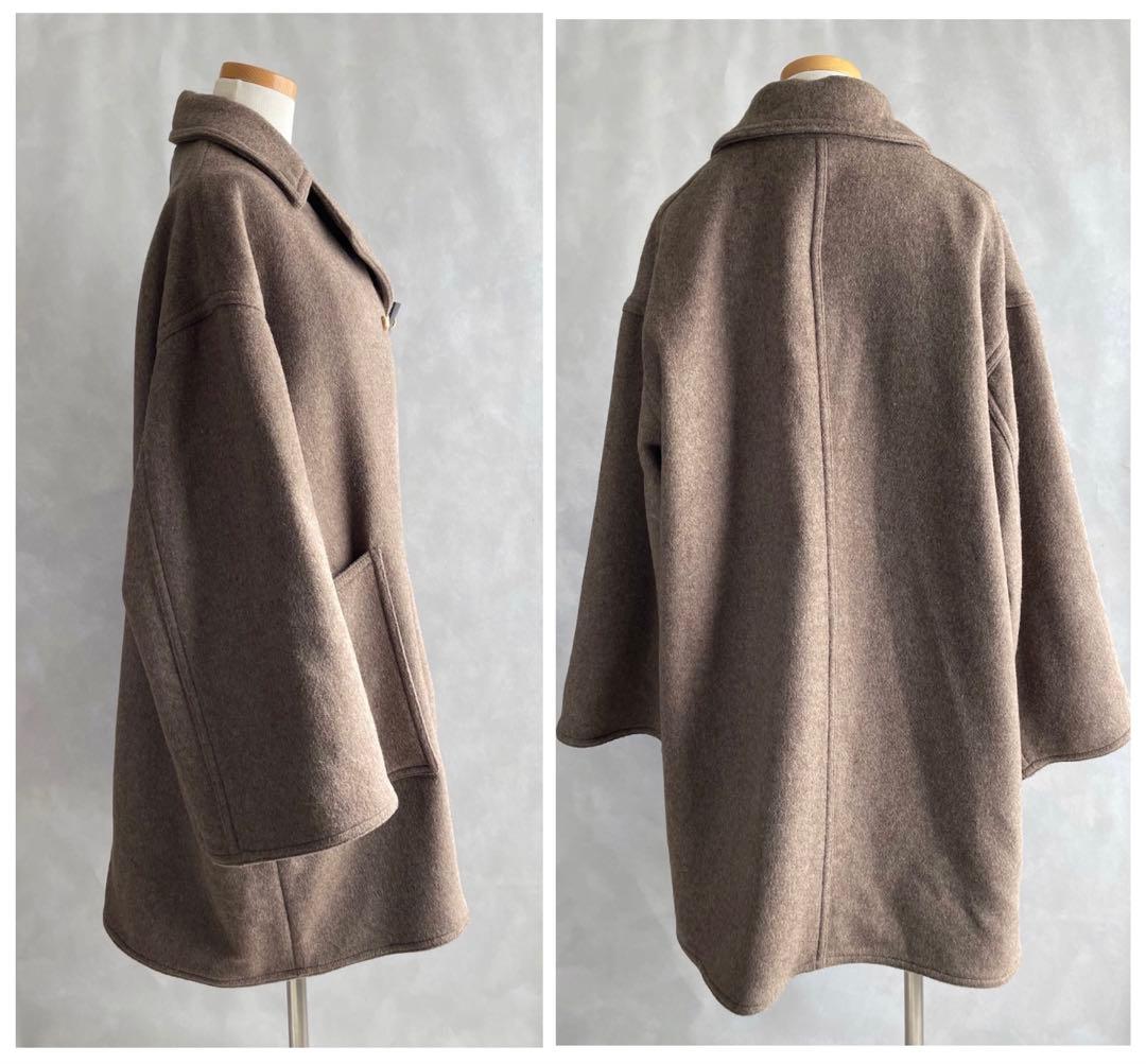 美品✨24AW ロンドントラディッション ケープ風ダッフルコート ブラウン 34
