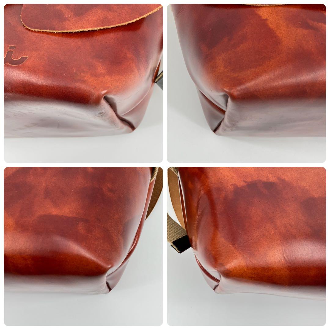 ユニアンドコー メッセンジャーバッグ レザー ワックス加工 Mサイズ キャメル