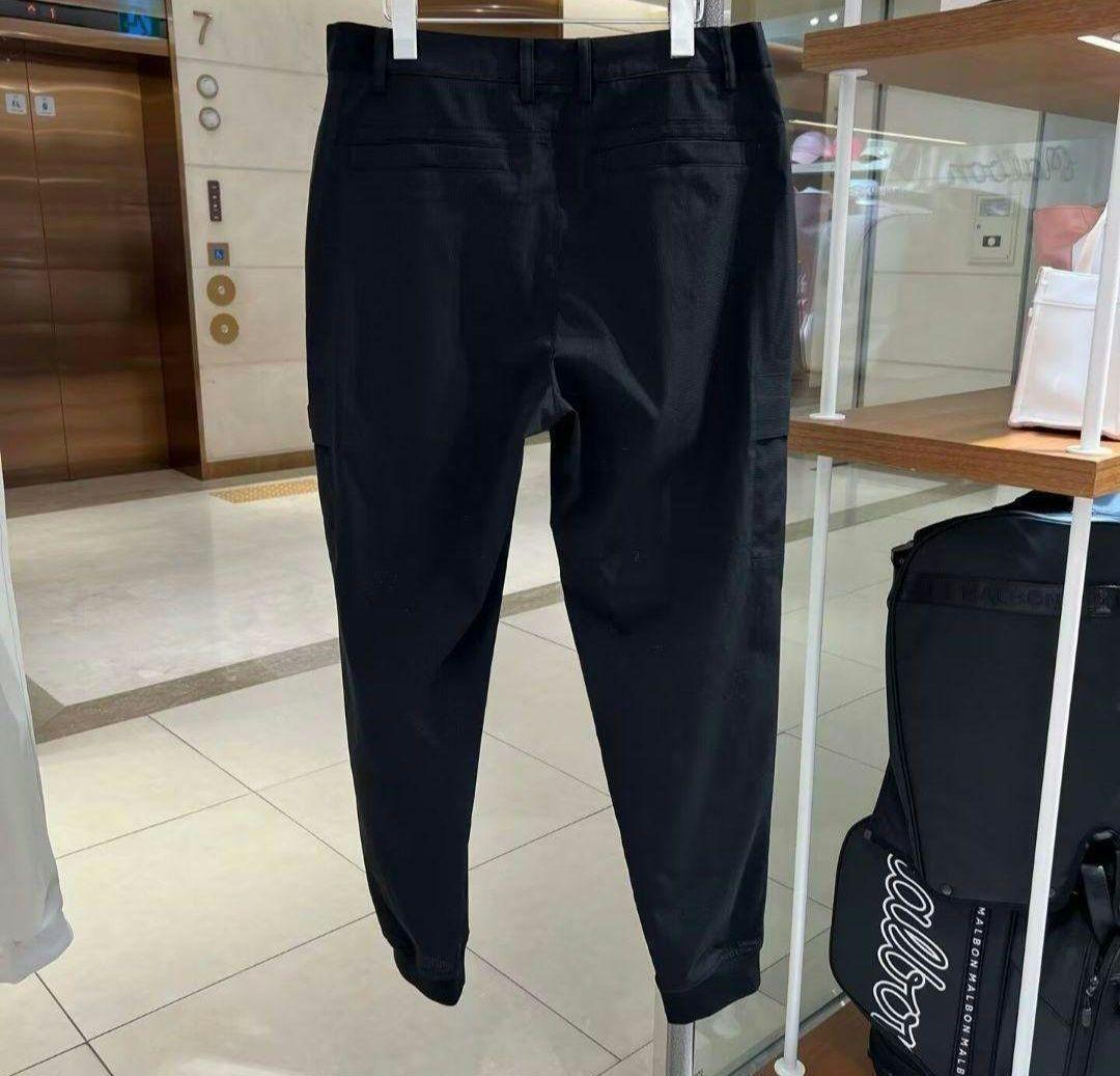 Malbon メンズ ロングパンツ カーゴタイプ ブラック 多サイズ展開 美品⛳