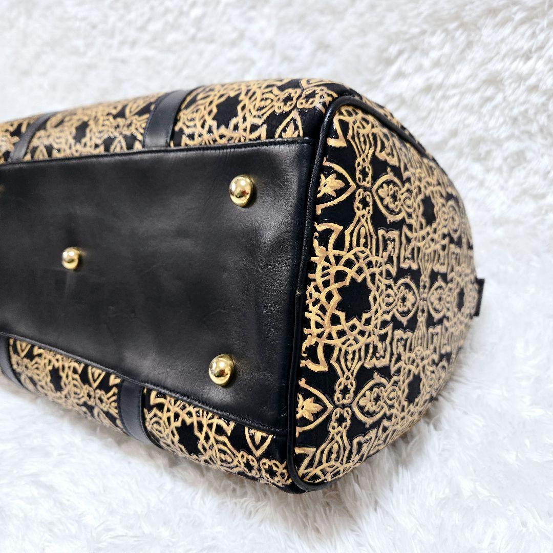 限定値下☆【希少】印傳屋 INDEN-YA キナート ボストンバッグ 鹿革 本革