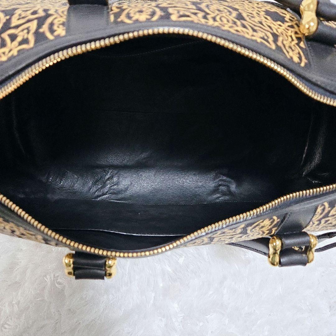 限定値下☆【希少】印傳屋 INDEN-YA キナート ボストンバッグ 鹿革 本革