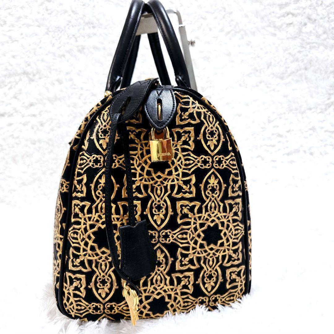 限定値下☆【希少】印傳屋 INDEN-YA キナート ボストンバッグ 鹿革 本革