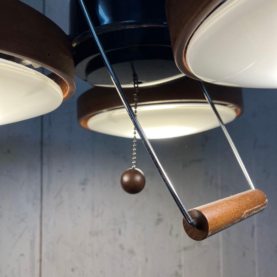 D-2 LED シーリングライト ペンダントライト ウッドシェード 3灯