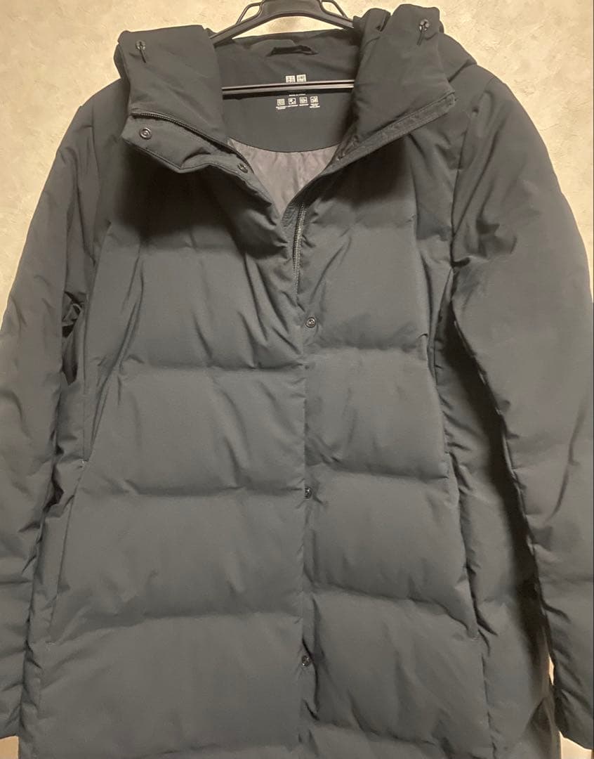 UNIQLO ユニクロ シームレスダウンロングコート ブラック レディース XL
