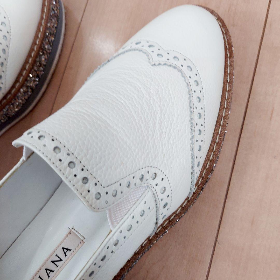 DIANA ダイアナ ローファー グリッター 厚底 シューズ 靴 23.5 革靴