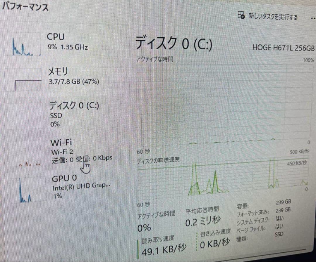 ミニPC Windows11 8GB/256GB WiFi内蔵
