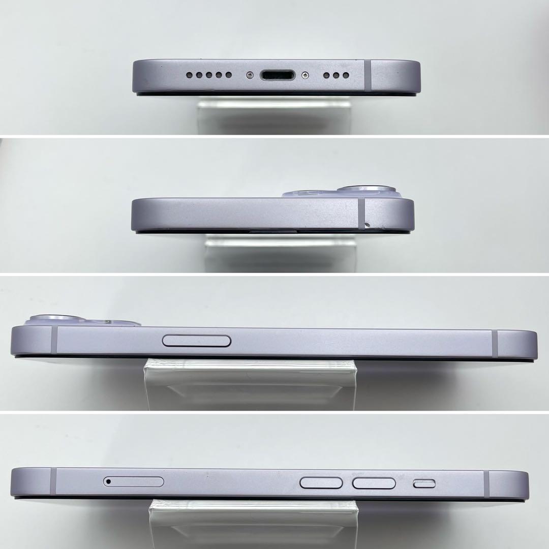 iPhone 14 128GB バッテリー100% パープル SIMフリー