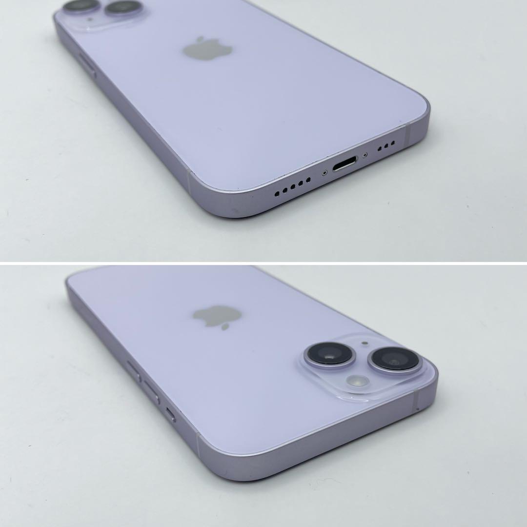 iPhone 14 128GB バッテリー100% パープル SIMフリー