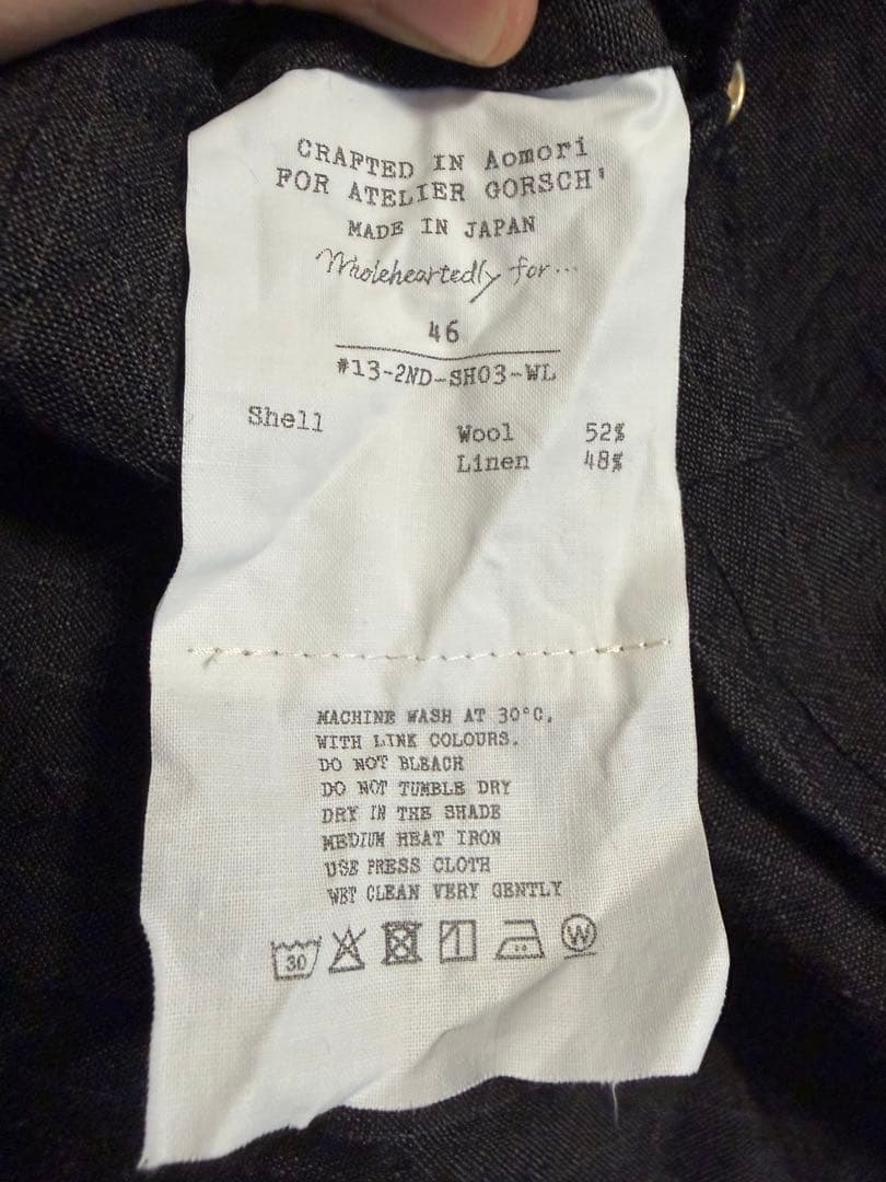 トップス gorsch 25aw wool linen shirt