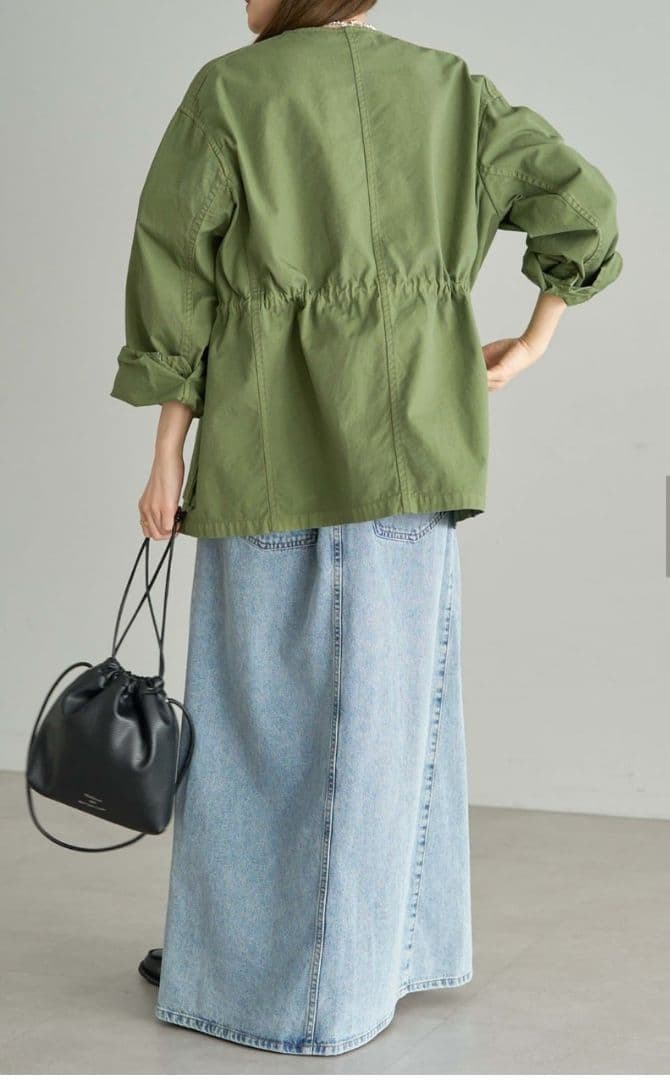 新品未使用　PUAL CE CIN　ノーカラーミリタリーブルゾン