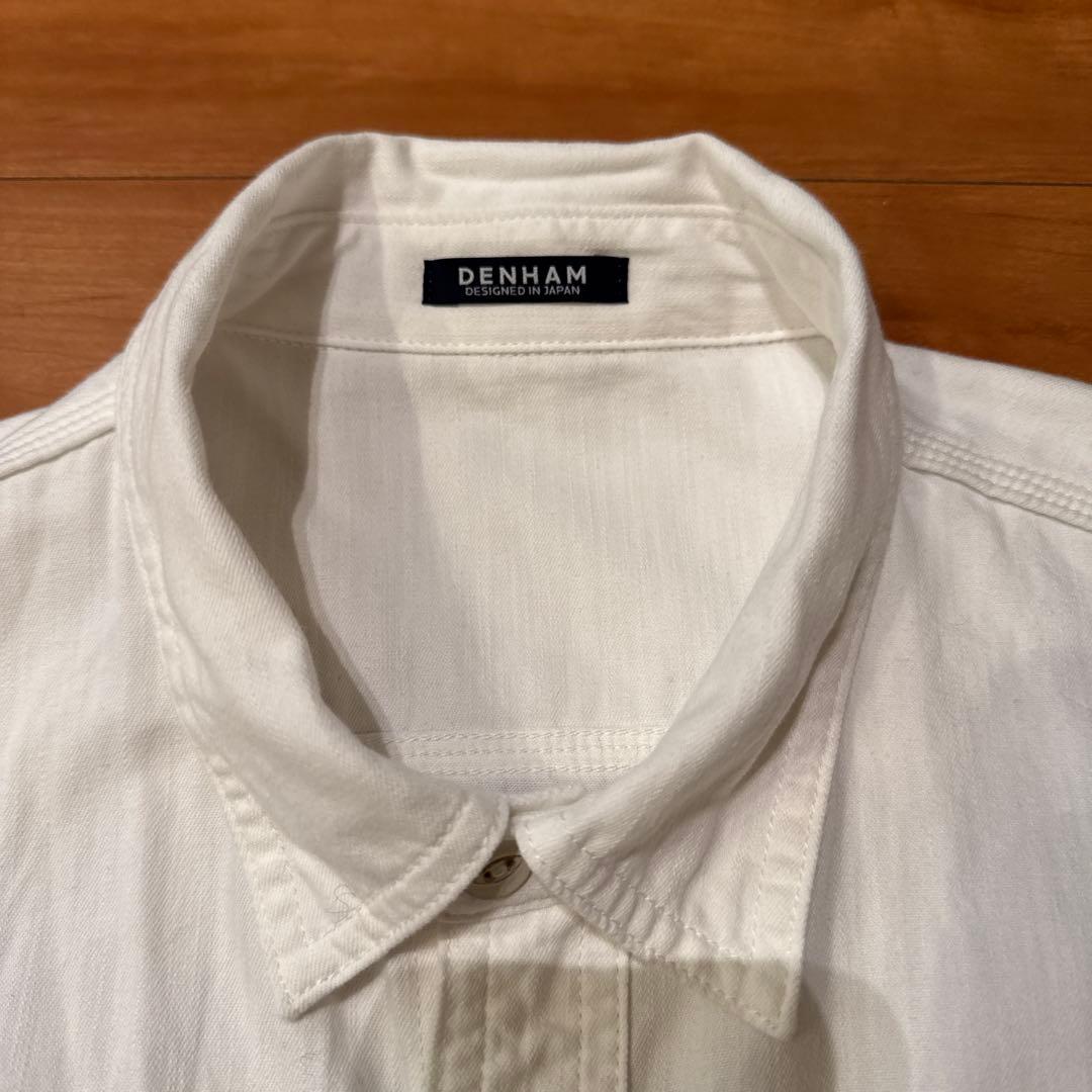 【DENHAM WDS 】新品 DENIM SHIRTS デニムシャツ 白 L