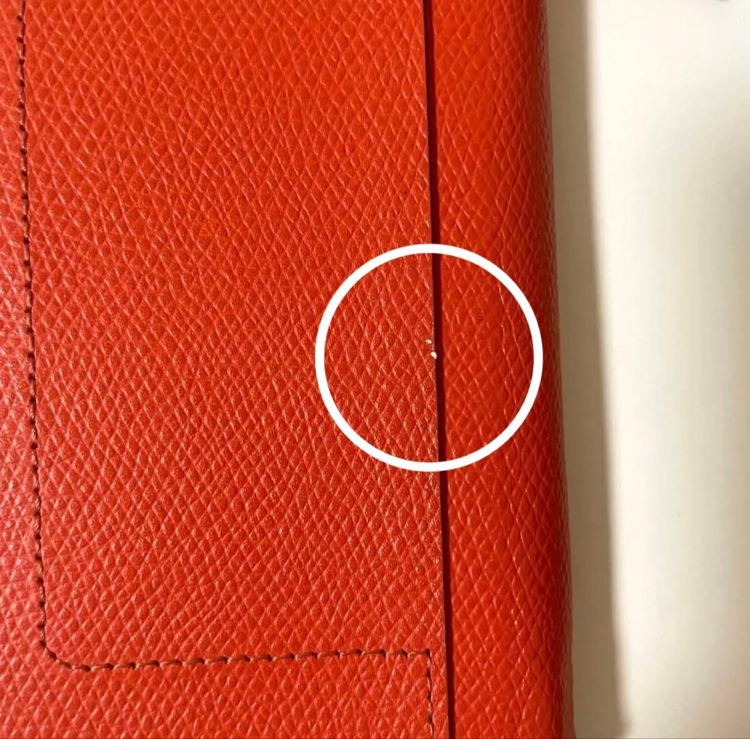 エポイ手帳型 iPhoneケース オレンジ タッセル付き