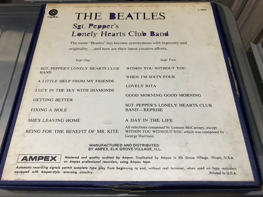 ビートルズ　サージェントペパー　オープンリール