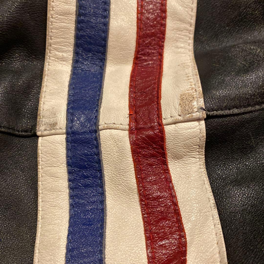 Schott社のフード付きのブラック本革古着レザーパーカー美品激安