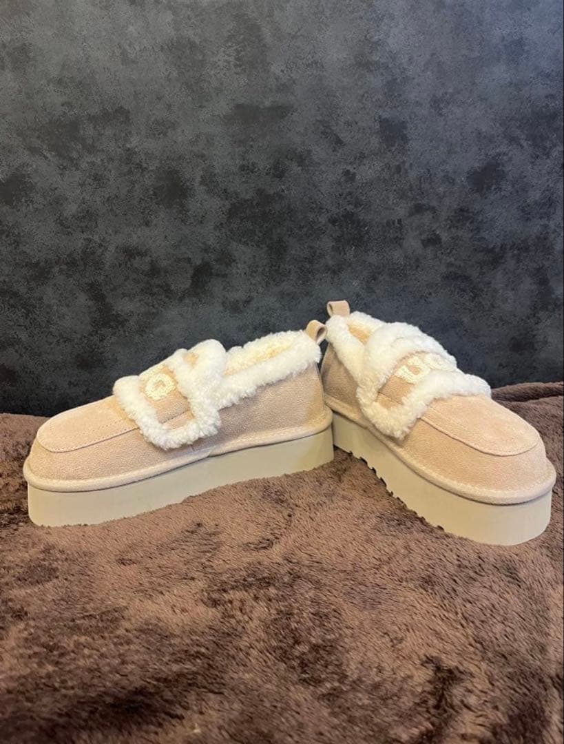 UGG アグ　ベージュ 厚底 25cm
