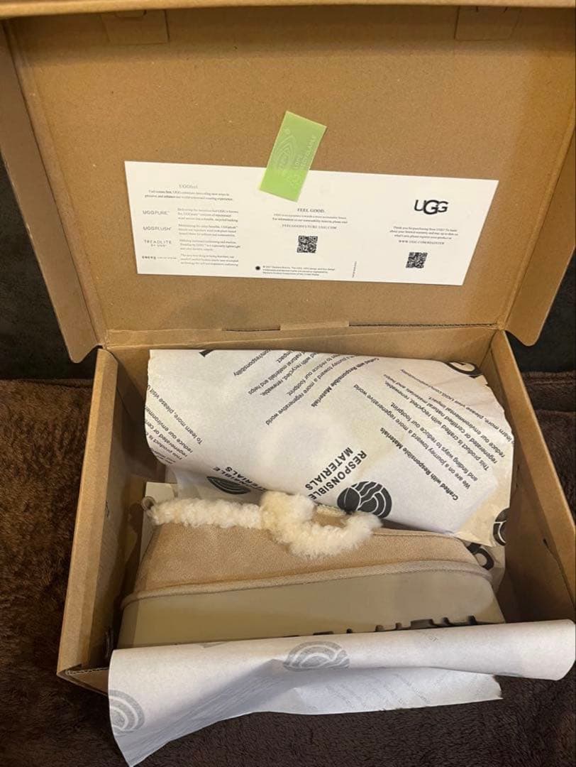 UGG アグ　ベージュ 厚底 25cm