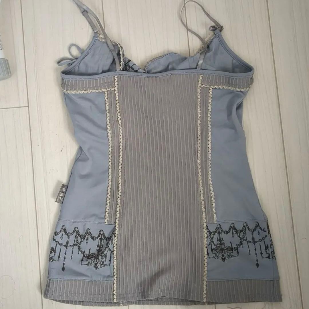 Ozz on Angelo グレー レース付きキャミソール