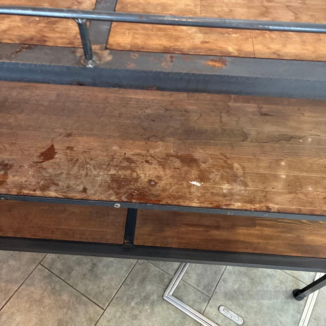 オープンシェルフ 木製と金属製