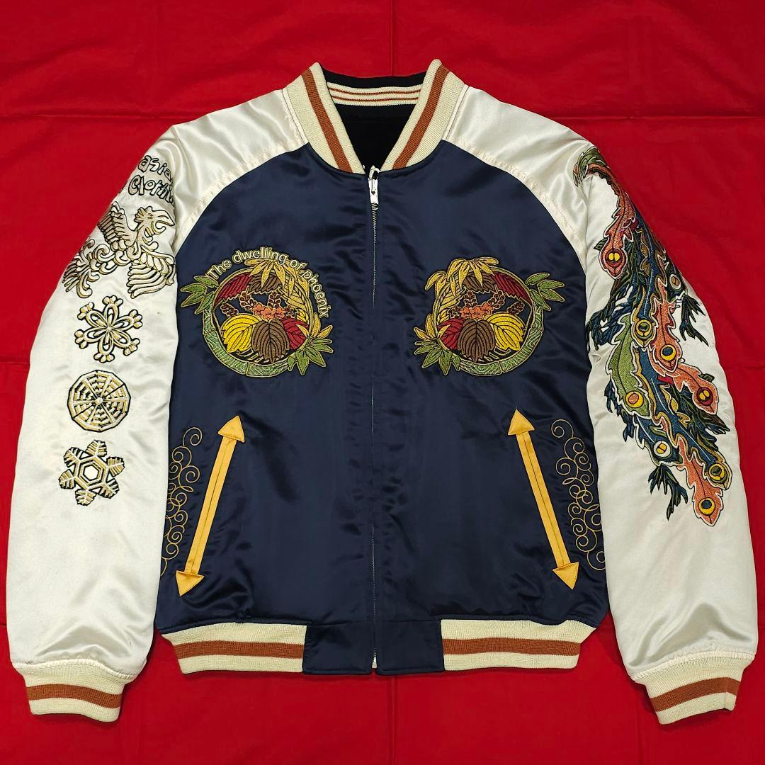 爆裂爛漫娘 サテン 別珍 ベロア スカジャン F商会 バクレツ B-R-M 鳳凰