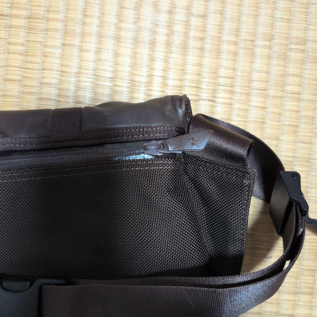 PORTER ZOOM メッセンジャーバッグ ブラウン　レザー