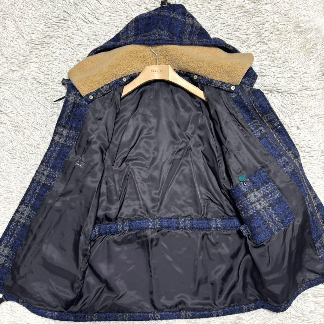 未使用級 ポールスミス 襟ボア 2way ブークレウール ジャケット コート