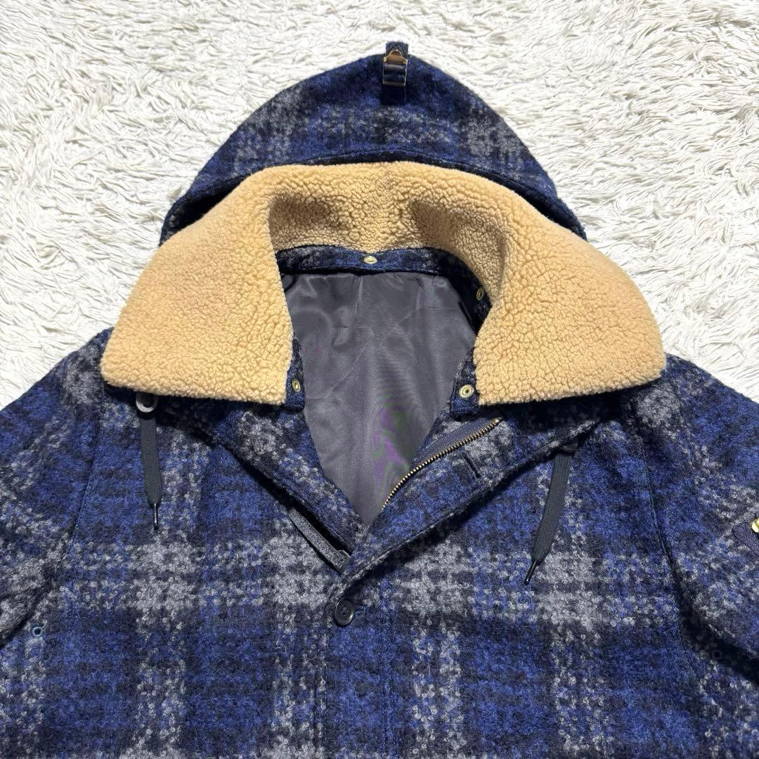 未使用級 ポールスミス 襟ボア 2way ブークレウール ジャケット コート