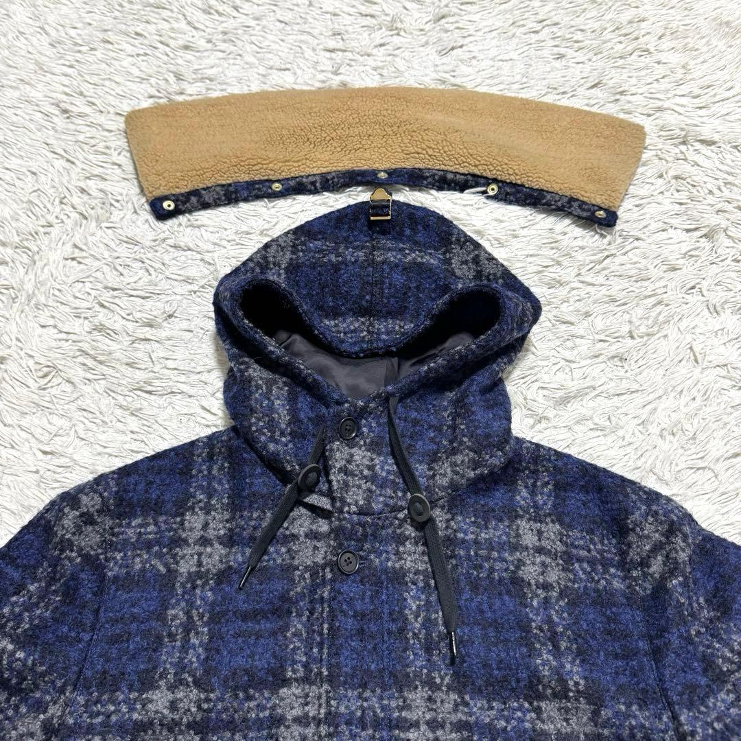 未使用級 ポールスミス 襟ボア 2way ブークレウール ジャケット コート