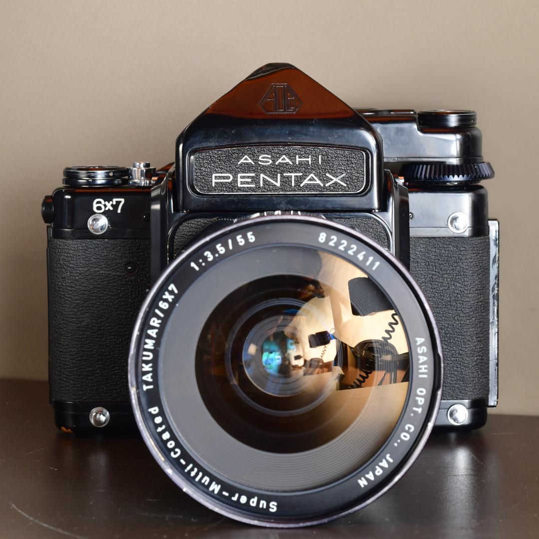 【分解清掃・整備済】 PENTAX 6×7 TTLファインダー 67 レンズ付⑳