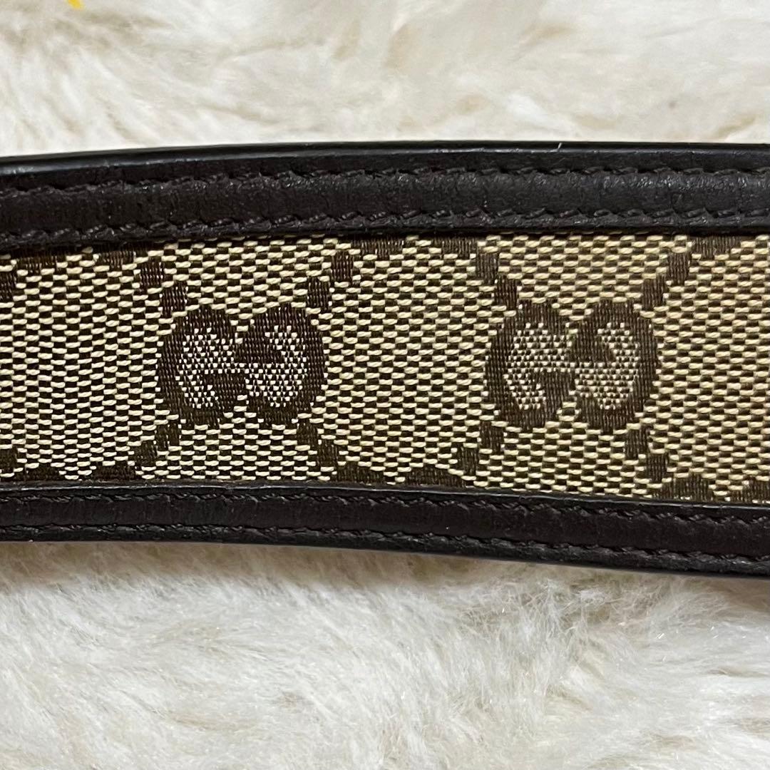 GUCCI グッチ　モノグラム　ベルト　ハートロッキング　キャンバス　GG 金色