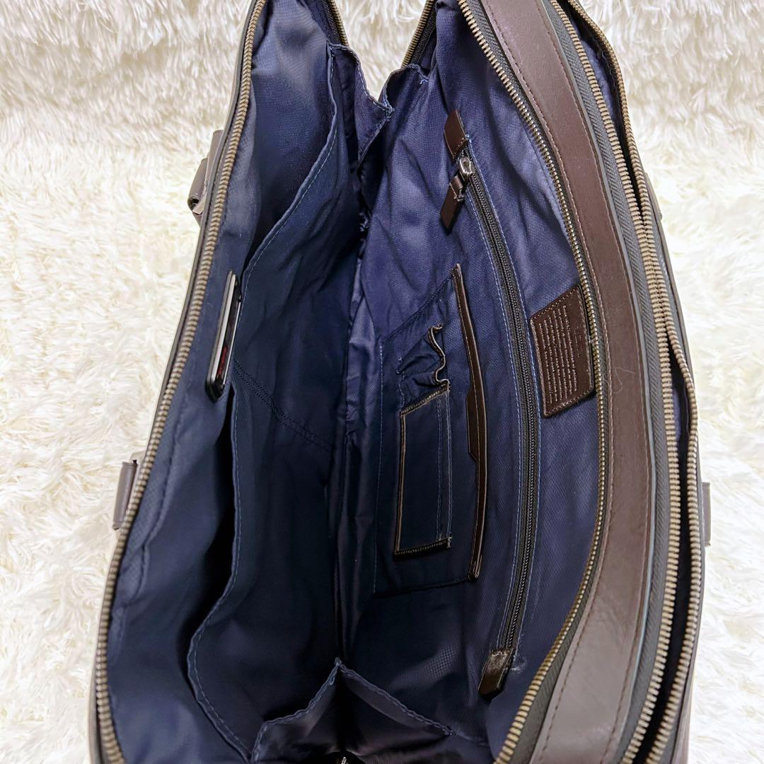 【極美品】トゥミ ビジネスバッグ ブリーフケース オールレザー 2way 2層式