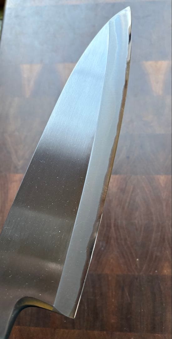 堺打刃物　霞　大　出刃　240mm 包丁　白鋼　和包丁　水牛朴柄　本職