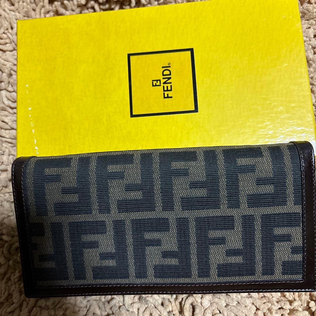 オールド FENDI キャンバス ズッカ柄　長財布 箱付き