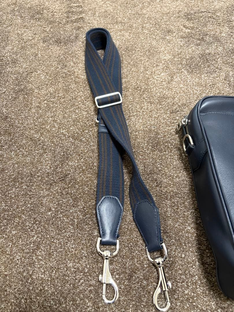 dunhill ネイビー レザー ビジネスバッグ