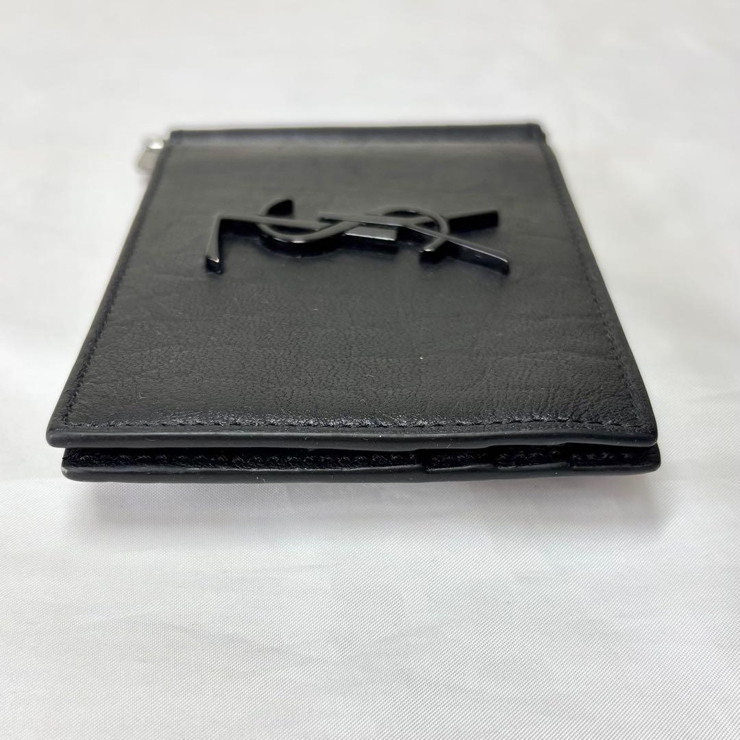 【極美品】　サンローラン　カサンドラ　マネークリップ　ビルクリップ　型押し　黒