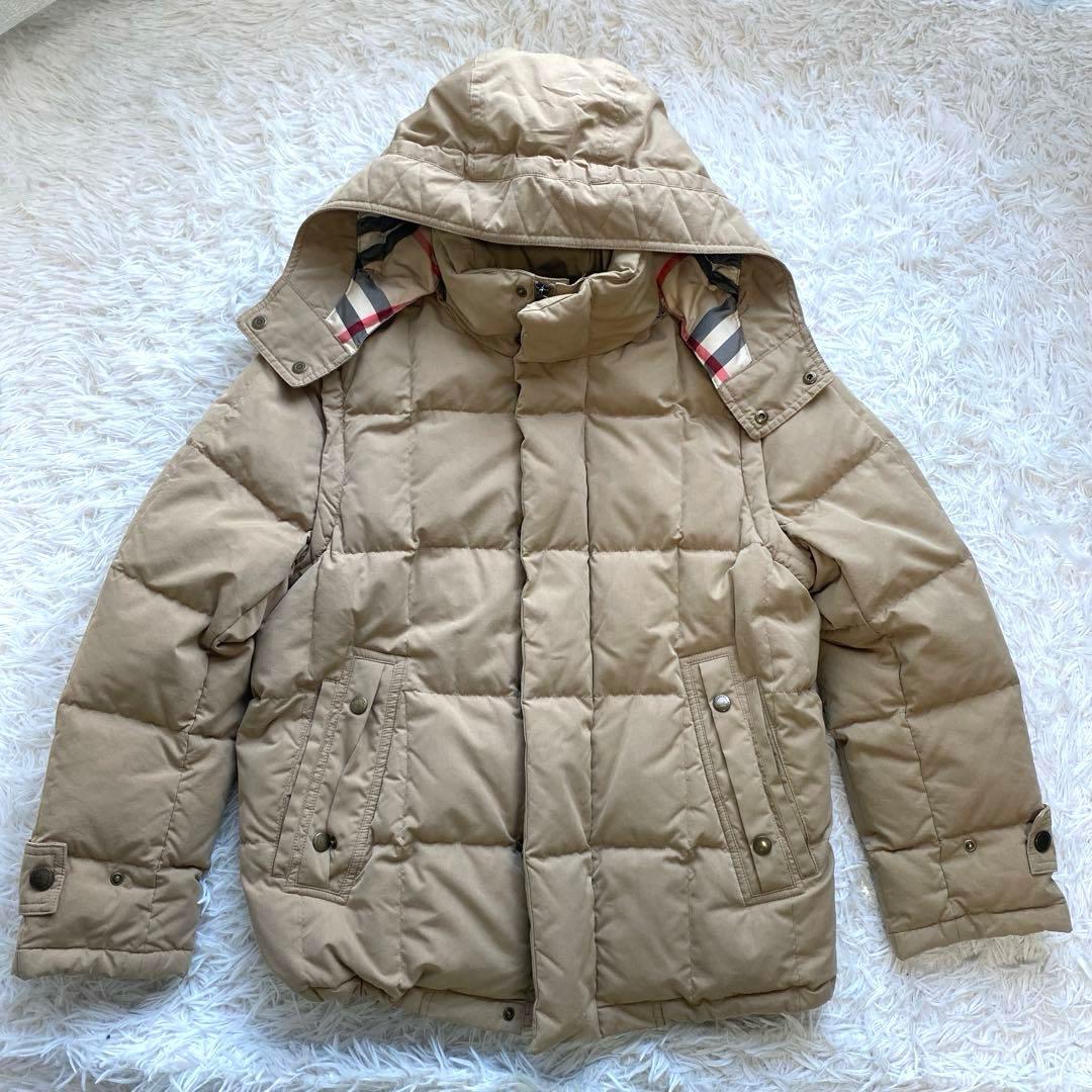 バーバリー　3WAY ダウンジャケット　ダウンベスト　ベージュ　メガチェック M