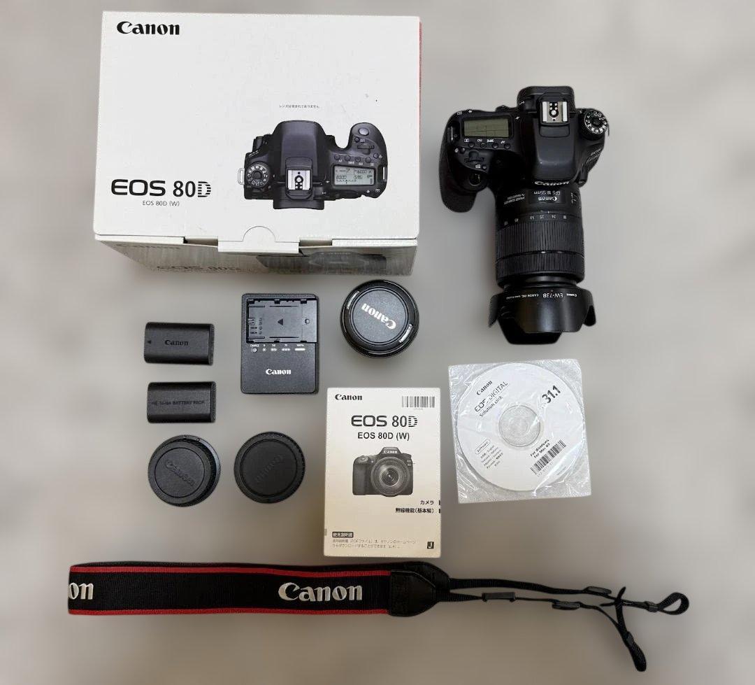★美品、ショット数少★Canon EOS 80D EF-S 18-135mm,