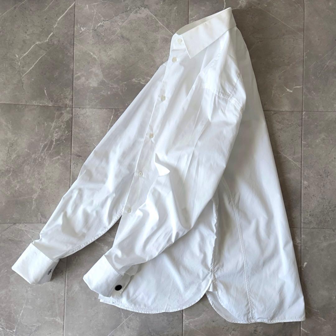 GUCCI 現行タグ ダブルカフスシャツ フレンチカフスシャツ ホワイト S M