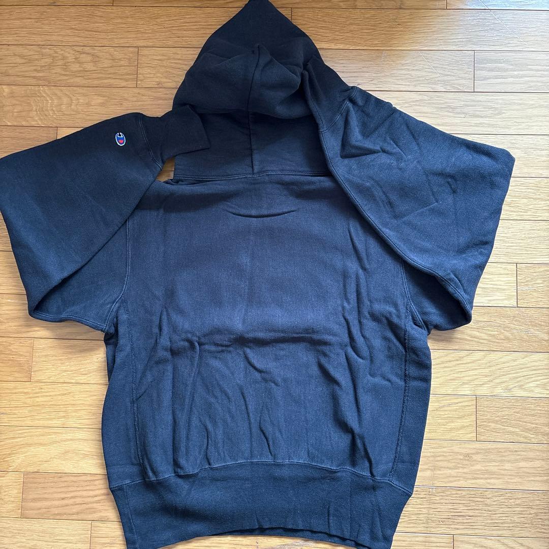 90s Champion Reverse Weave ブラック パーカー L
