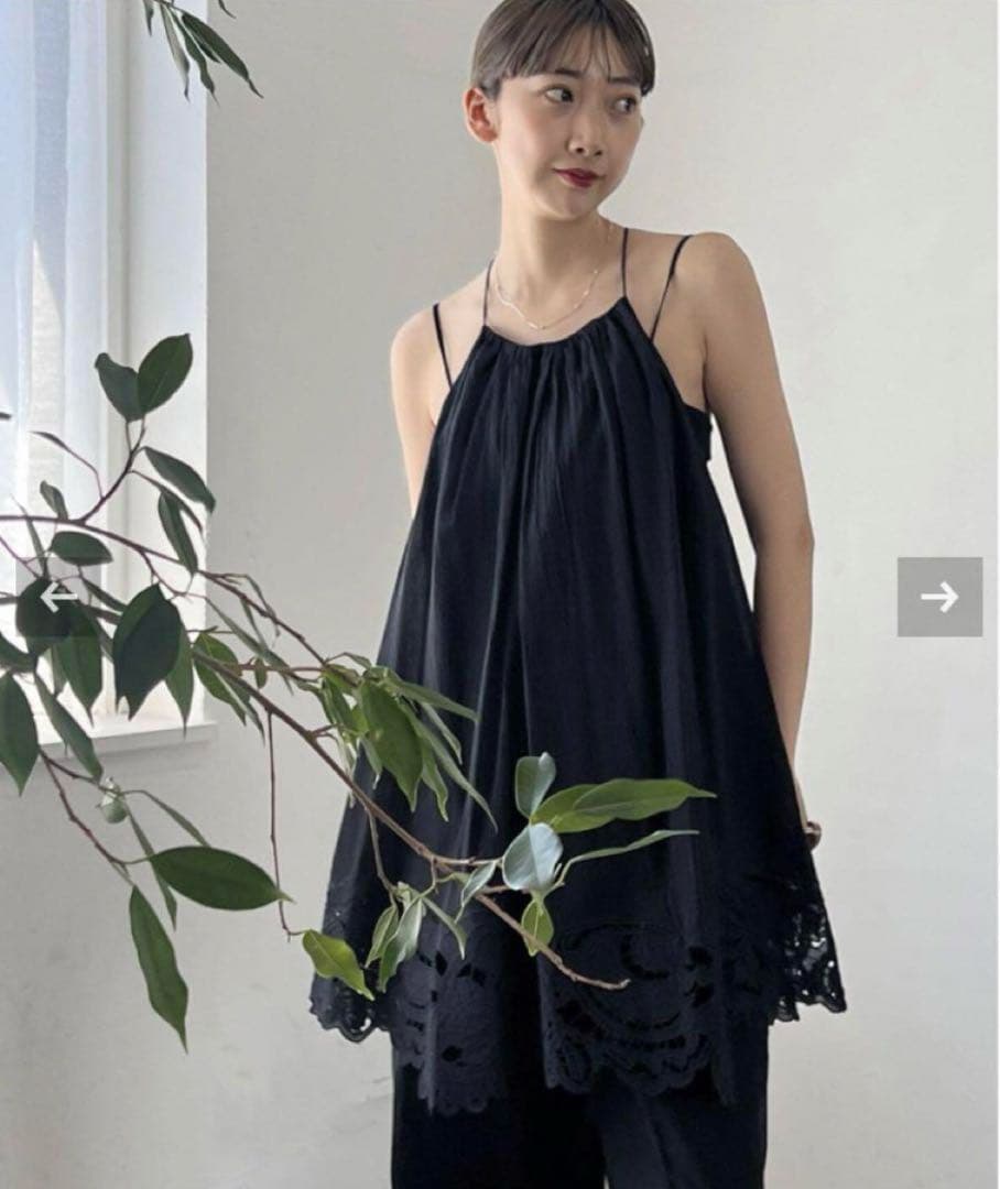 けい◇plage プラージュRAMIE COTTON EMBRO キャミ