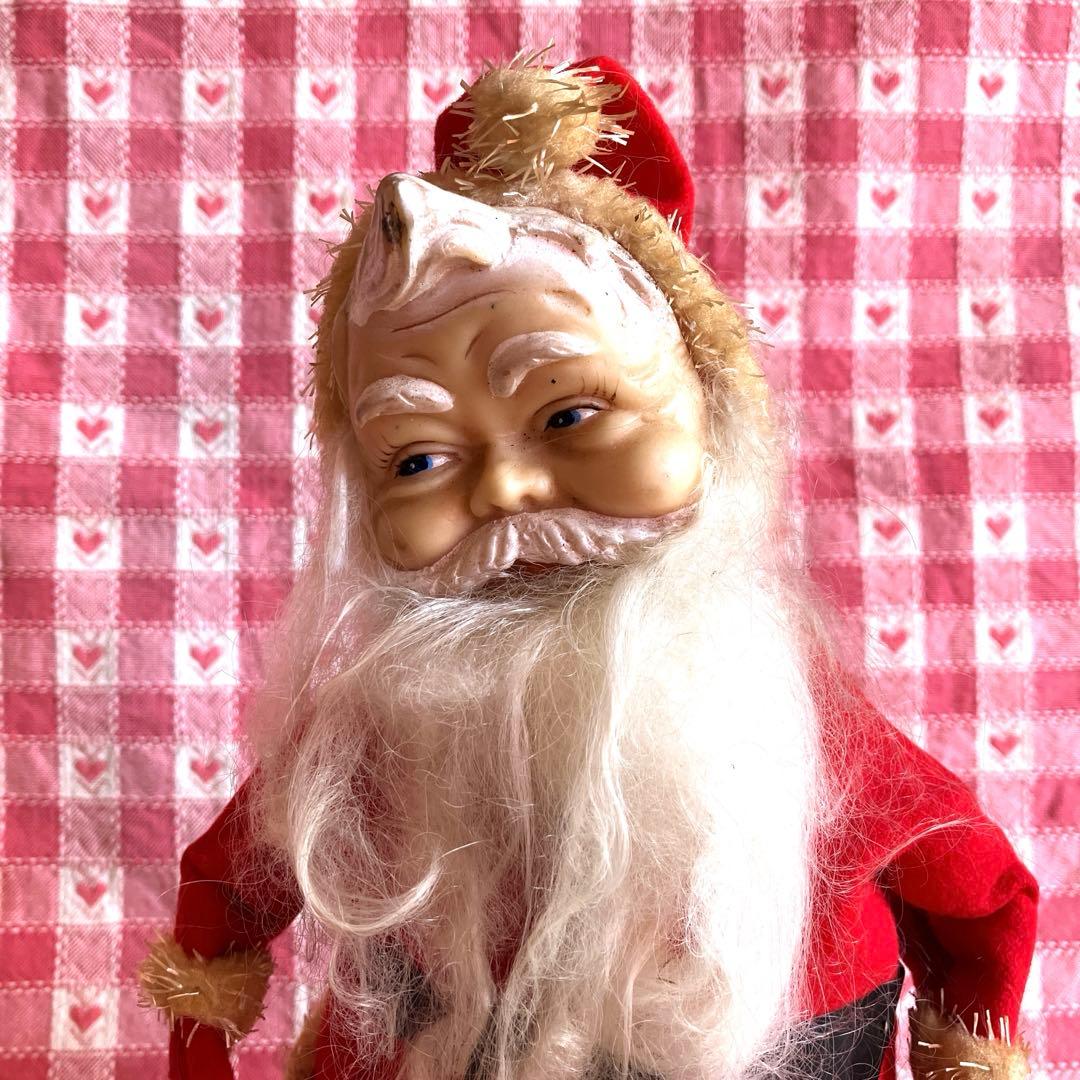 ヴィンテージ ラバーフェイス スタンデング サンタ人形 1950/60年代