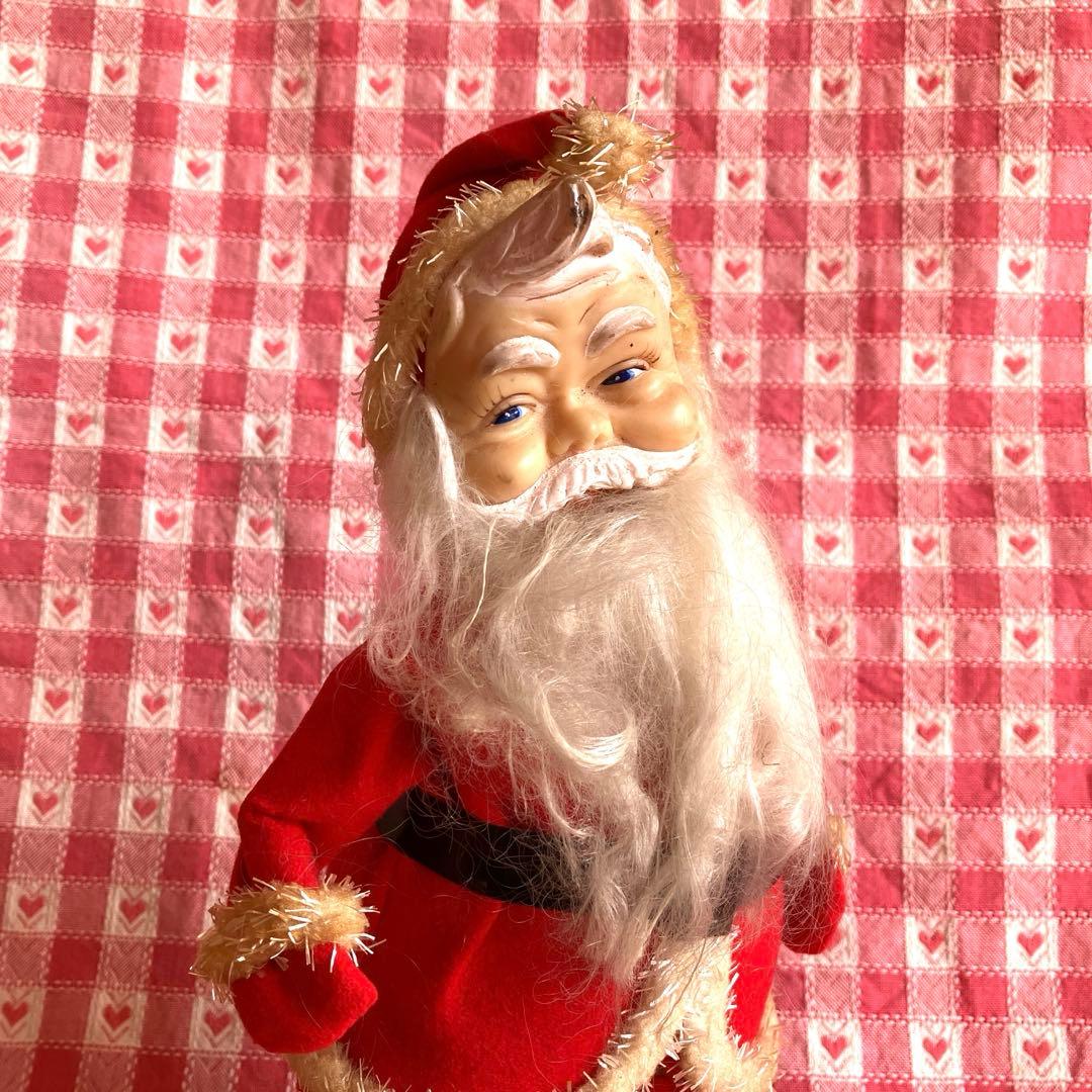 ヴィンテージ ラバーフェイス スタンデング サンタ人形 1950/60年代