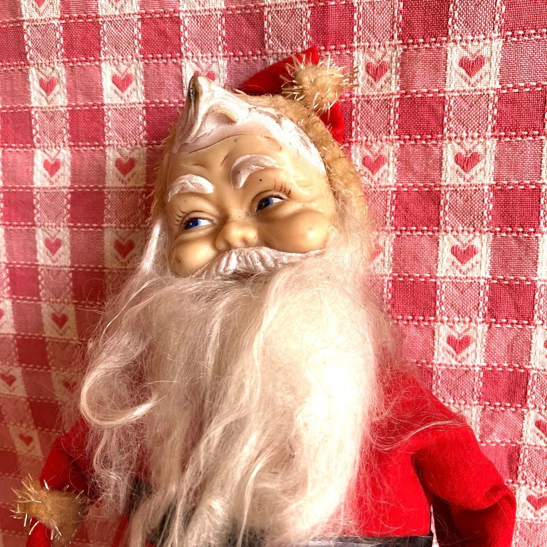 ヴィンテージ ラバーフェイス スタンデング サンタ人形 1950/60年代