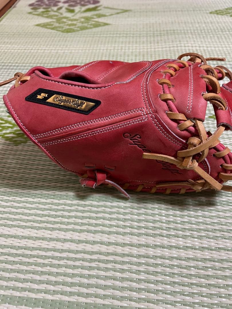 ア*ー様 軟式グローブ 左投げ投手用　キャッチャーミット右投げ