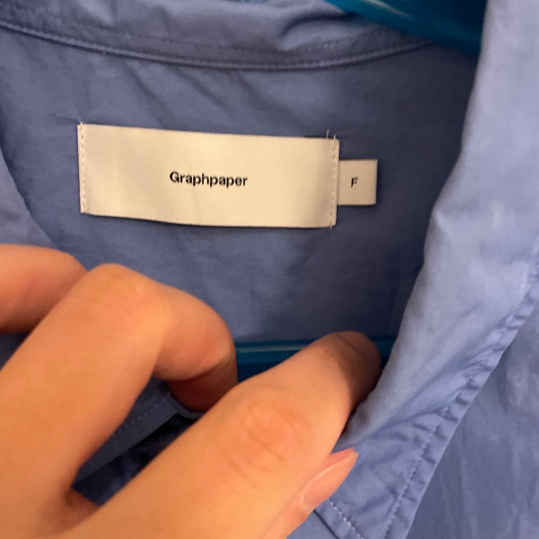 Graphpaper 青 長袖シャツ GM221-50115B