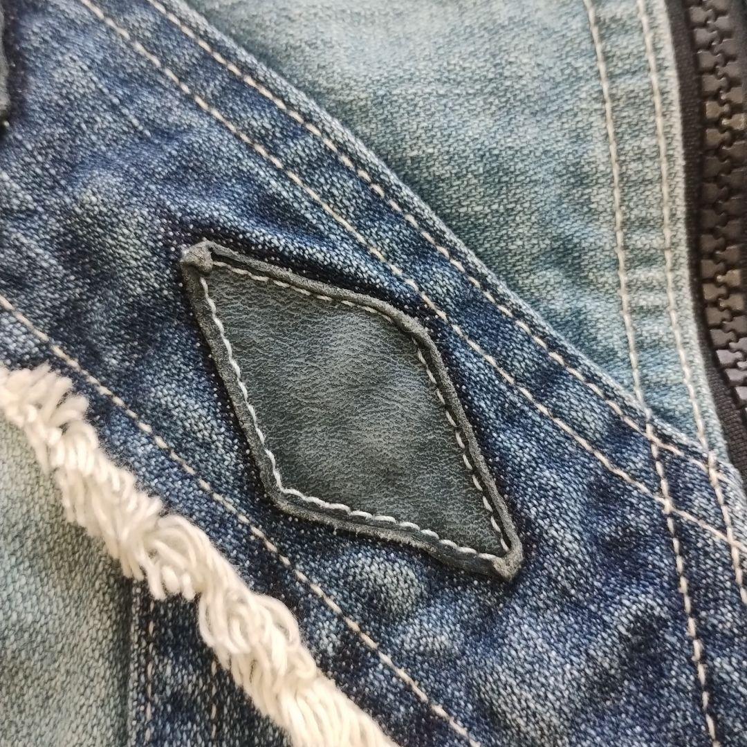 最終値下！BLUEBLUEブルーブルー藍染グラデーションデニムポンチョ馬聖林公司