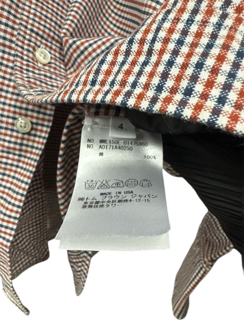 トムブラウン　RWBアームバンドシャツ　　　　4 ボタンダウンシャツ　THOM