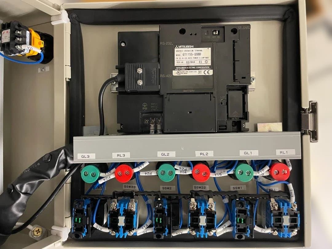 製作完了！ 価格交渉歓迎！電気工事業者用シーケンサー・タッチパネル 学習制御盤